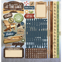 Paper House Productions - Lake Life Collection - 12 x 12 Cardstock Stickers