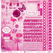 Paper House Productions - Color Ways Collection - Flamingo - 12 x 12 Cardstock Stickers