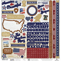 Paper House Productions - Let Freedom Ring Collection - 12 x 12 Cardstock Stickers