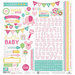 Paper House Productions - Hello Baby Girl Collection - 12 x 12 Cardstock Stickers