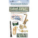 Paper House Productions - School Band Collection - 3 Dimensional Cardstock Stickers with Foil Glitter and Glossy Accents - School Band