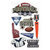 Paper House Productions - Football Collection - 3 Dimensional Cardstock Stickers with Foil and Glossy Accents - Football