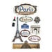 Paper House Productions - Paris Collection - 3 Dimensional Cardstock Stickers with Bling Foil and Glitter Accents - Paris