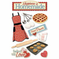 Paper House Productions - Baking Collection - 3 Dimensional Cardstock Stickers - Homemade