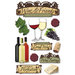Paper House Productions - Wine Country Collection - 3 Dimensional Cardstock Stickers - Wine