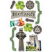 Paper House Productions - Ireland Collection - 3 Dimensional Chipboard Stickers - Ireland