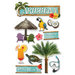 Paper House Productions - Caribbean Collection - 3 Dimensional Cardstock Stickers - Caribbean