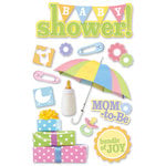 Paper House Productions - 3 Dimensional Cardstock Stickers - Baby Shower