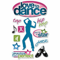 Paper House Productions - 3 Dimensional Cardstock Stickers - Love to Dance