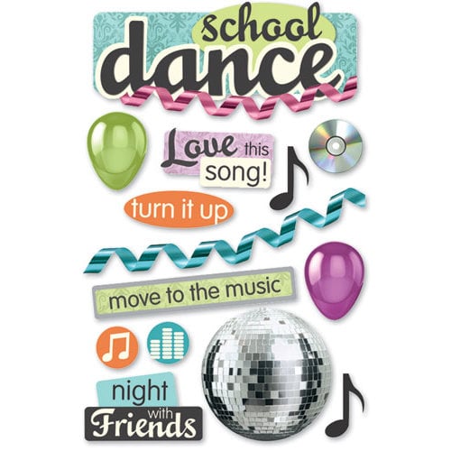 Paper House Productions - 3 Dimensional Cardstock Stickers - School Dance