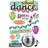 Paper House Productions - 3 Dimensional Cardstock Stickers - School Dance