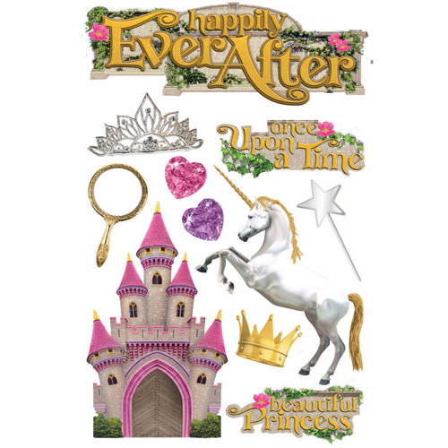 Paper House Productions - Happily Ever After Collection - 3 Dimensional Cardstock Stickers - Happily Ever After