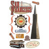 Paper House Productions - San Francisco Collection - 3 Dimensional Cardstock Stickers - San Francisco