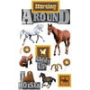 Paper House Productions - Horse Collection - 3 Dimensional Cardstock Stickers - Horsing Around