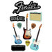 Paper House Productions - Rock Star Collection - 3 Dimensional Cardstock Stickers - Fender Guitars