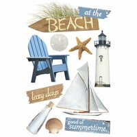 Paper House Productions - 3 Dimensional Cardstock Stickers - At the Beach