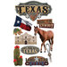 Paper House Productions - Texas Collection - 3 Dimensional Cardstock Stickers - Texas