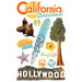 Paper House Productions - California Collection - 3 Dimensional Cardstock Stickers - California