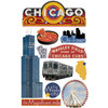 Paper House Productions - Chicago Collection - 3 Dimensional Cardstock Stickers - Chicago