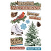 Paper House Productions - 3 Dimensional Cardstock Stickers with Glitter and Jewel Accents - Winter Wonderland