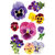 Paper House Productions - Garden Collection - 3 Dimensional Cardstock Stickers with Glitter and Jewel Accents - Pansies