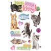 Paper House Productions - 3 Dimensional Cardstock Stickers with Glitter Accents - Here Kitty Kitty
