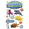 Paper House Productions - 3 Dimensional Cardstock Stickers with Foil Glitter Glossy and Jewel Accents - Sea Adventure