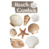 Paper House Productions - 3 Dimensional Cardstock Stickers with Glitter and Jewel Accents - Beach Comber