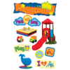 Paper House Productions - 3 Dimensional Stickers with Glitter and Jewel Accents - Playground