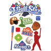 Paper House Productions - 3 Dimensional Stickers with Glitter and Epoxy Accents- T-Ball Star