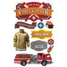Paper House Productions - 3 Dimensional Stickers with Foil Accents- Firefighter