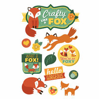 Paper House Productions - 3 Dimensional Cardstock Stickers - Crafty Like a Fox