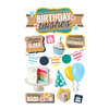 Paper House Productions - 3 Dimensional Cardstock Stickers - Birthday Wishes