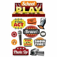 Paper House Productions - 3 Dimensional Cardstock Stickers - School Play