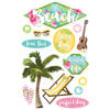 Paper House Productions - Paradise Found Collection - 3 Dimensional Cardstock Stickers - The Beach