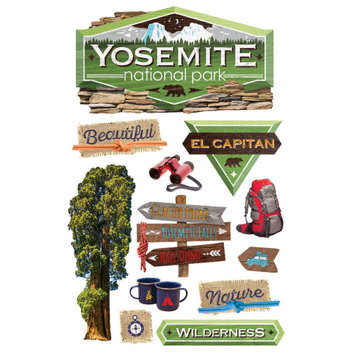 Paper House Productions - 3 Dimensional Cardstock Stickers - Yosemite
