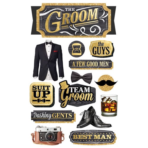 Paper House Productions - 3 Dimensional Cardstock Stickers - Groom