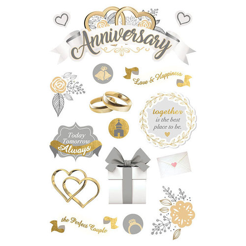 Paper House Productions - 3 Dimensional Stickers - Our Anniversary
