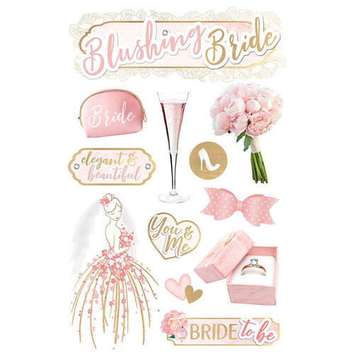 Paper House Productions - 3 Dimensional Stickers - Blushing Bride