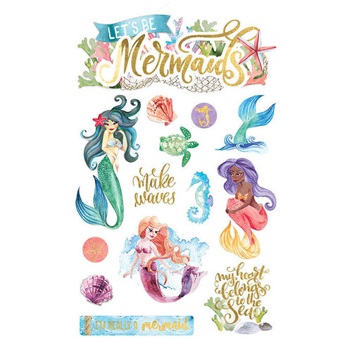 Paper House Productions - 3 Dimensional Stickers - Mermaids