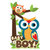 Paper House Productions - 3 Dimensional Stickers with Glitter Accents - Baby Boy Scene