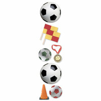 Paper House Productions - Soccer Collection - 3 Dimensional Cardstock Stickers - Soccer