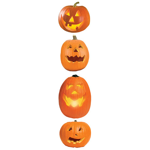Paper House Productions - Halloween - 3 Dimensional Stickers with Glitter Accents - Jack 'O Lanterns