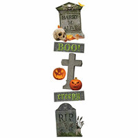 Paper House Productions - Halloween - 3 Dimensional Stickers with Glitter Accents - Cemetery 2
