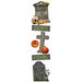 Paper House Productions - Halloween - 3 Dimensional Stickers with Glitter Accents - Cemetery 2