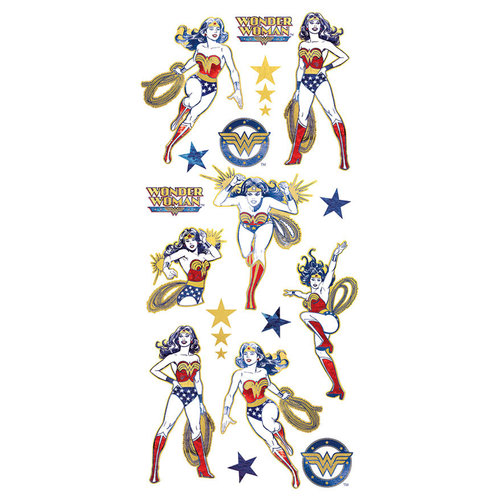 Paper House Productions - StickyPix - Faux Enamel Stickers - Wonder Woman with Foil Accents