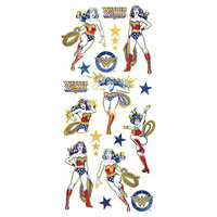 Paper House Productions - StickyPix - Faux Enamel Stickers - Wonder Woman with Foil Accents