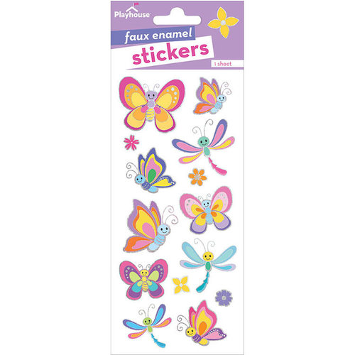 Paper House Productions - Faux Enamel Stickers - Butterflies and Dragonflies