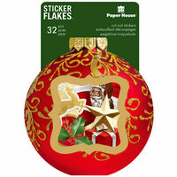 Paper House Productions - Flakes - Cardstock Stickers - Christmas