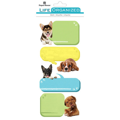 Paper House Productions - Cardstock Stickers - Labels - Playful Puppies